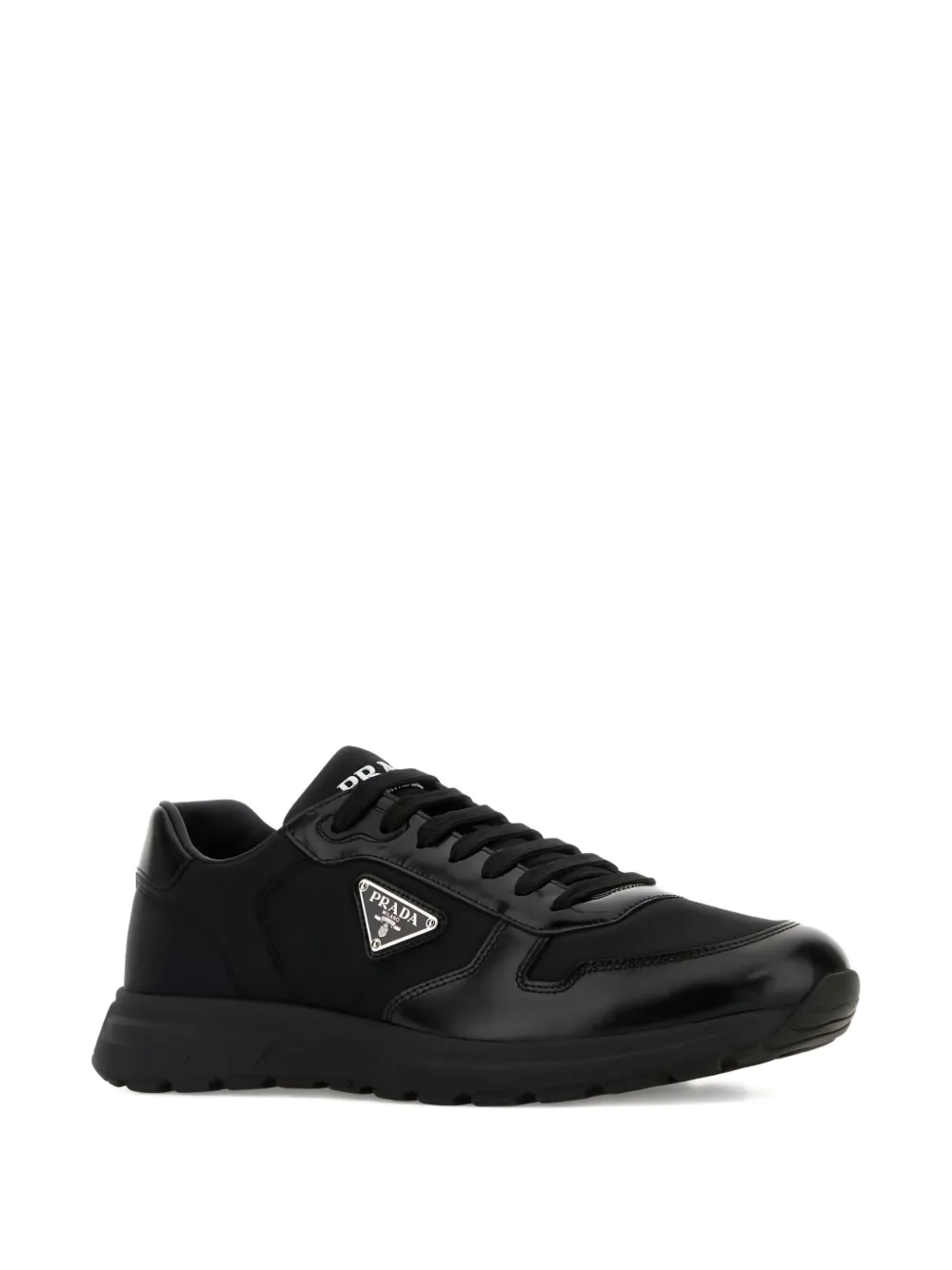 Prada Leren sneakers Zwart