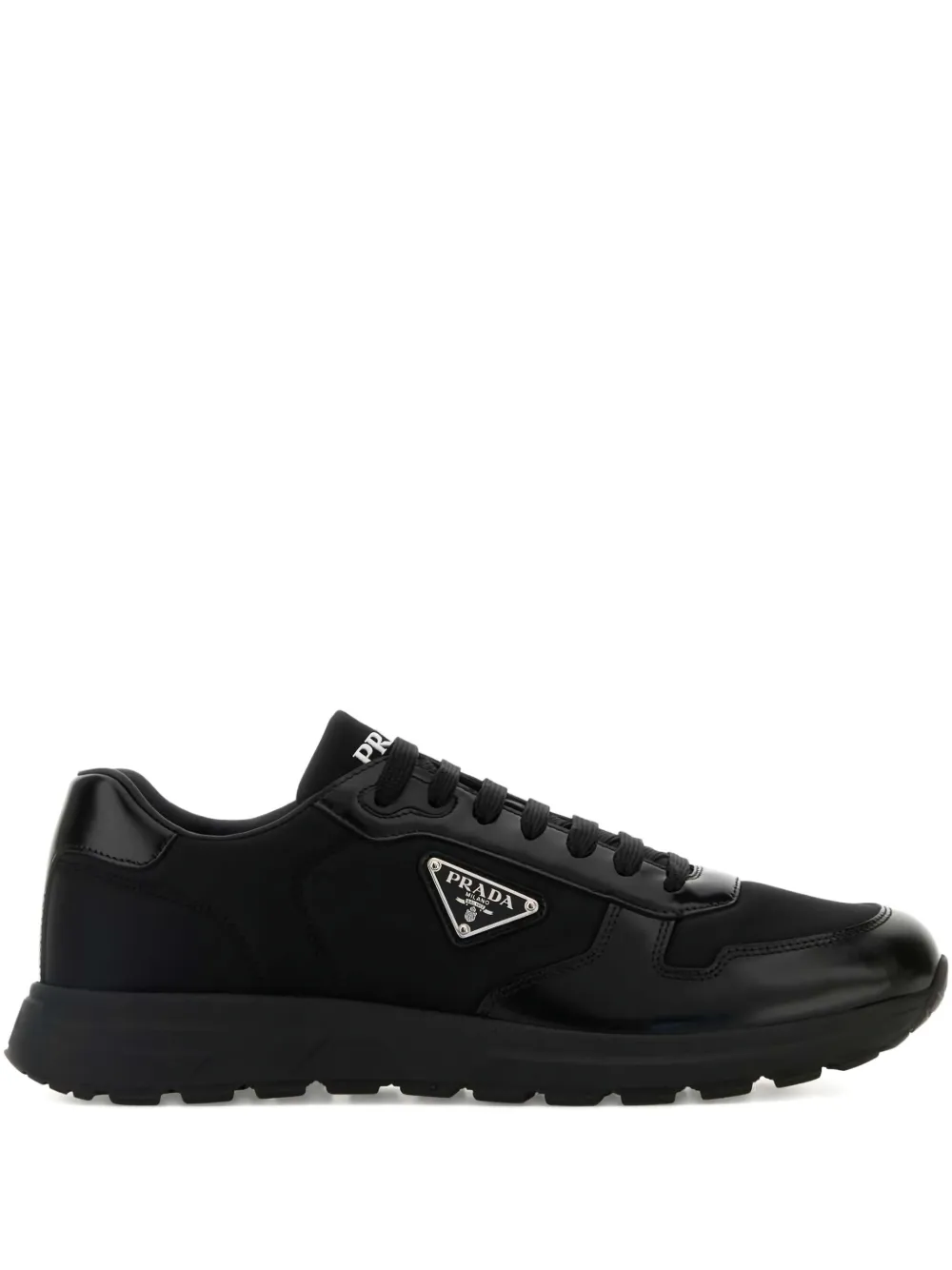 Prada leather sneakers Zwart