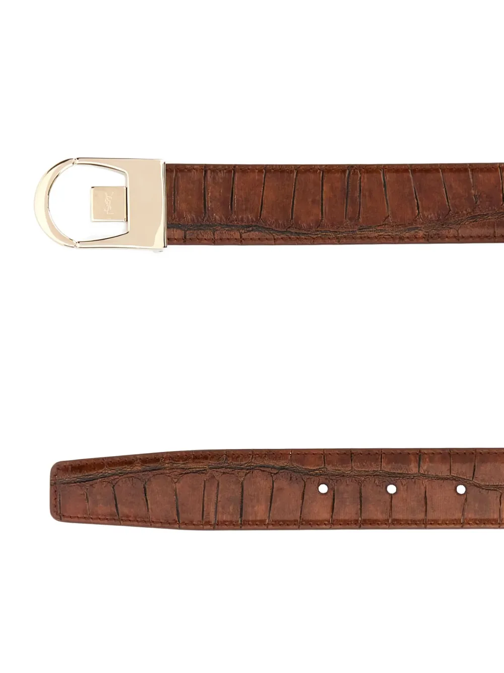 Saint Laurent Omkeerbare riem Bruin