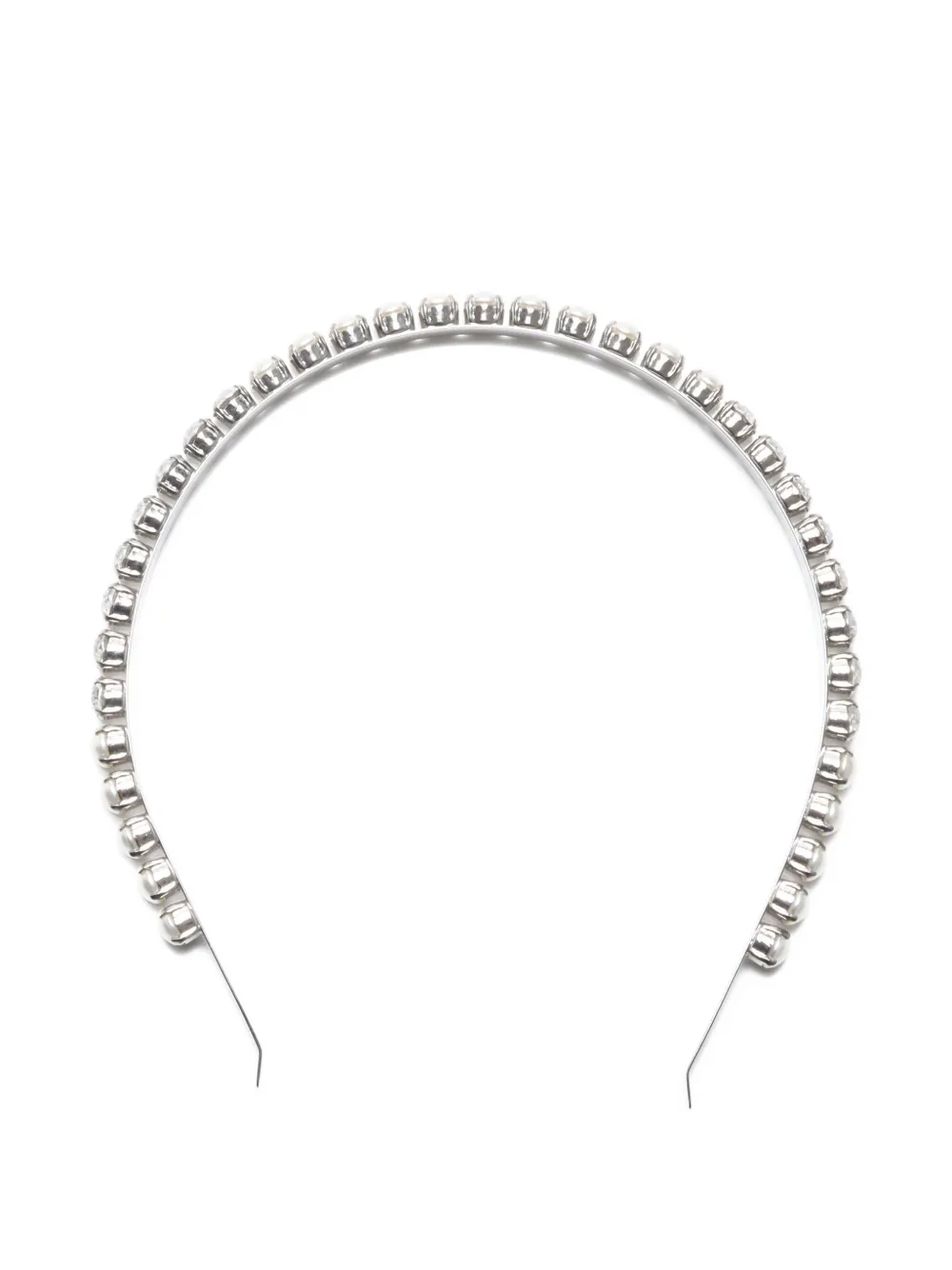 Miu Miu Pre-Owned 2020s rhinestone-embellished head band | Silver | Image 1