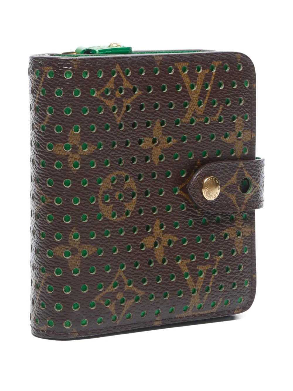 Pre-owned Louis Vuitton 2006 Monogram Perforated Wallet In Brown