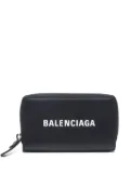 Balenciaga Pre-Owned 2020s logo-print leather coin purse - Black