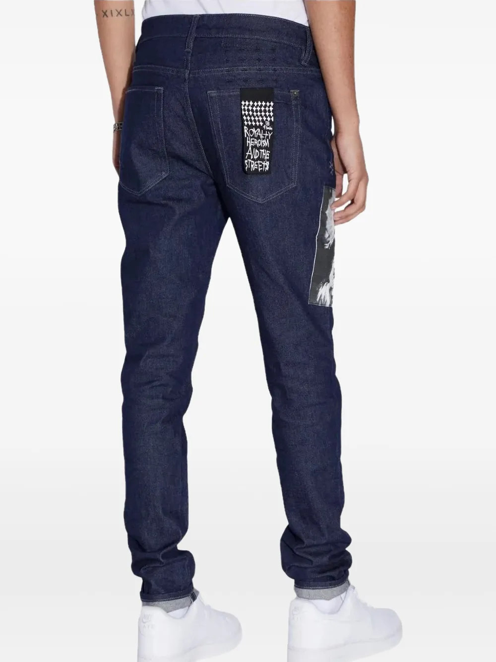 Ksubi Saint Jean patchwork straight-leg jeans - Blauw