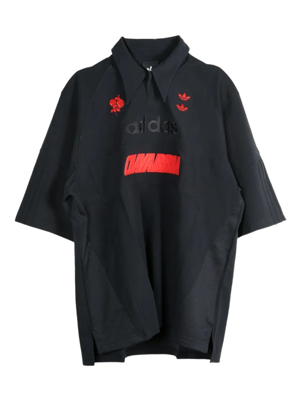 adidas x Willy Chavarria logo-embroidered polo shirt - ブルー adidas x Willy Chavarria logo-embroidered polo shirt - ブルー