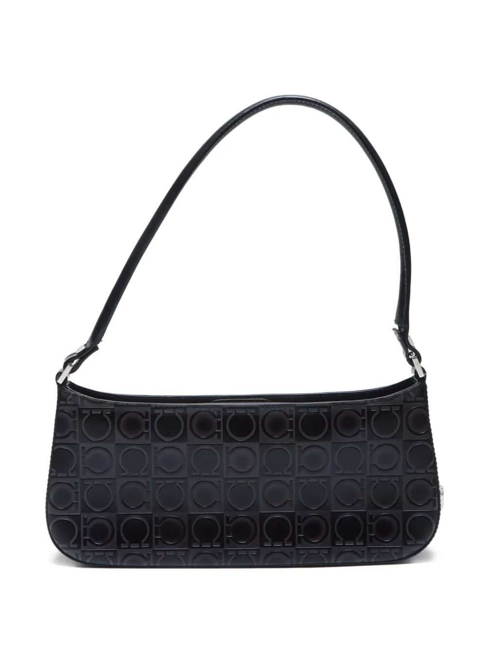 2000-2010s Gancini-embossed shoulder bag