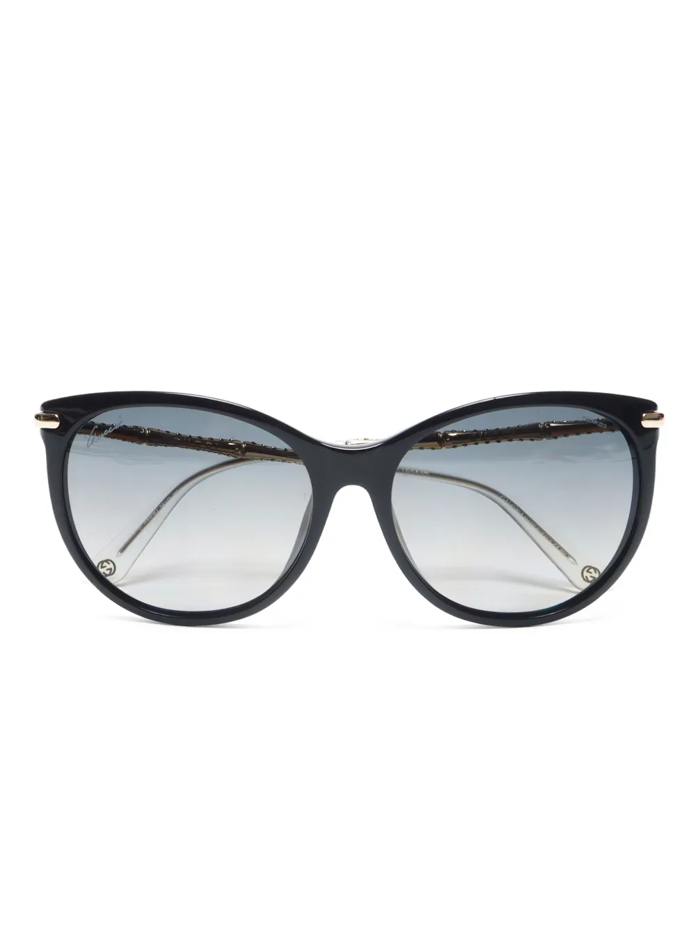 Gucci Pre-Owned 2020s ラインストーン サングラス - ブラック Gucci Pre-Owned 2020s ラインストーン サングラス - ブラック