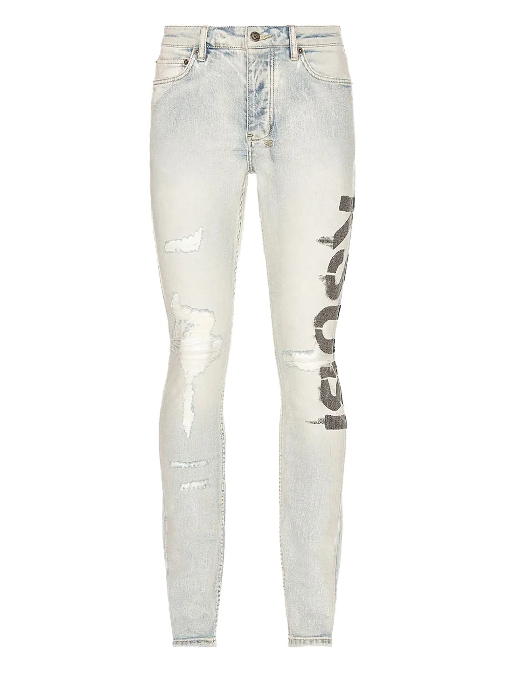 distressed skinny jeans