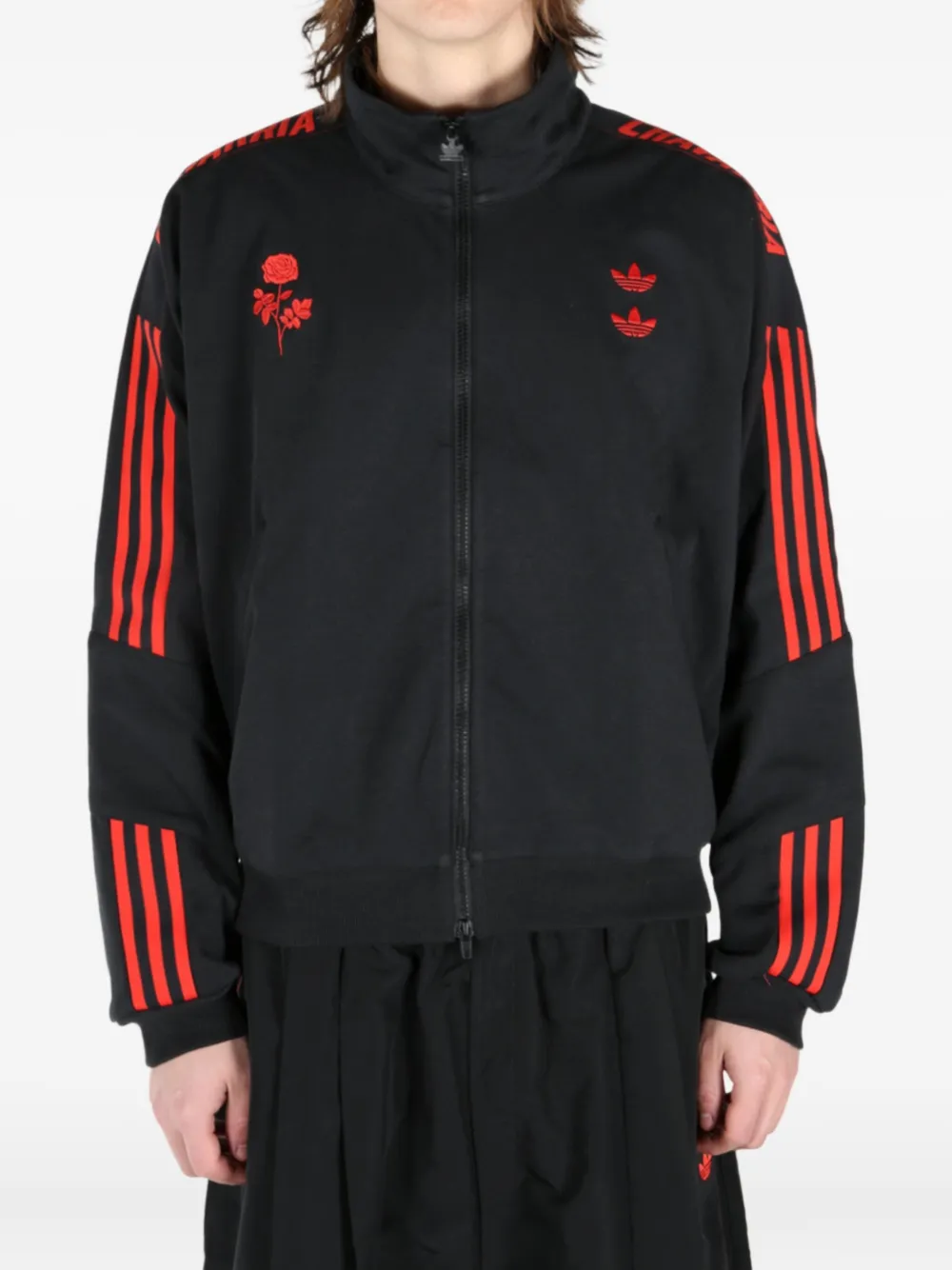 adidas x Willy Chavarria trefoil-logo track jacket Zwart