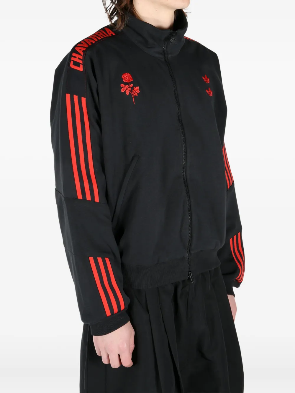 adidas x Willy Chavarria trefoil-logo track jacket Zwart