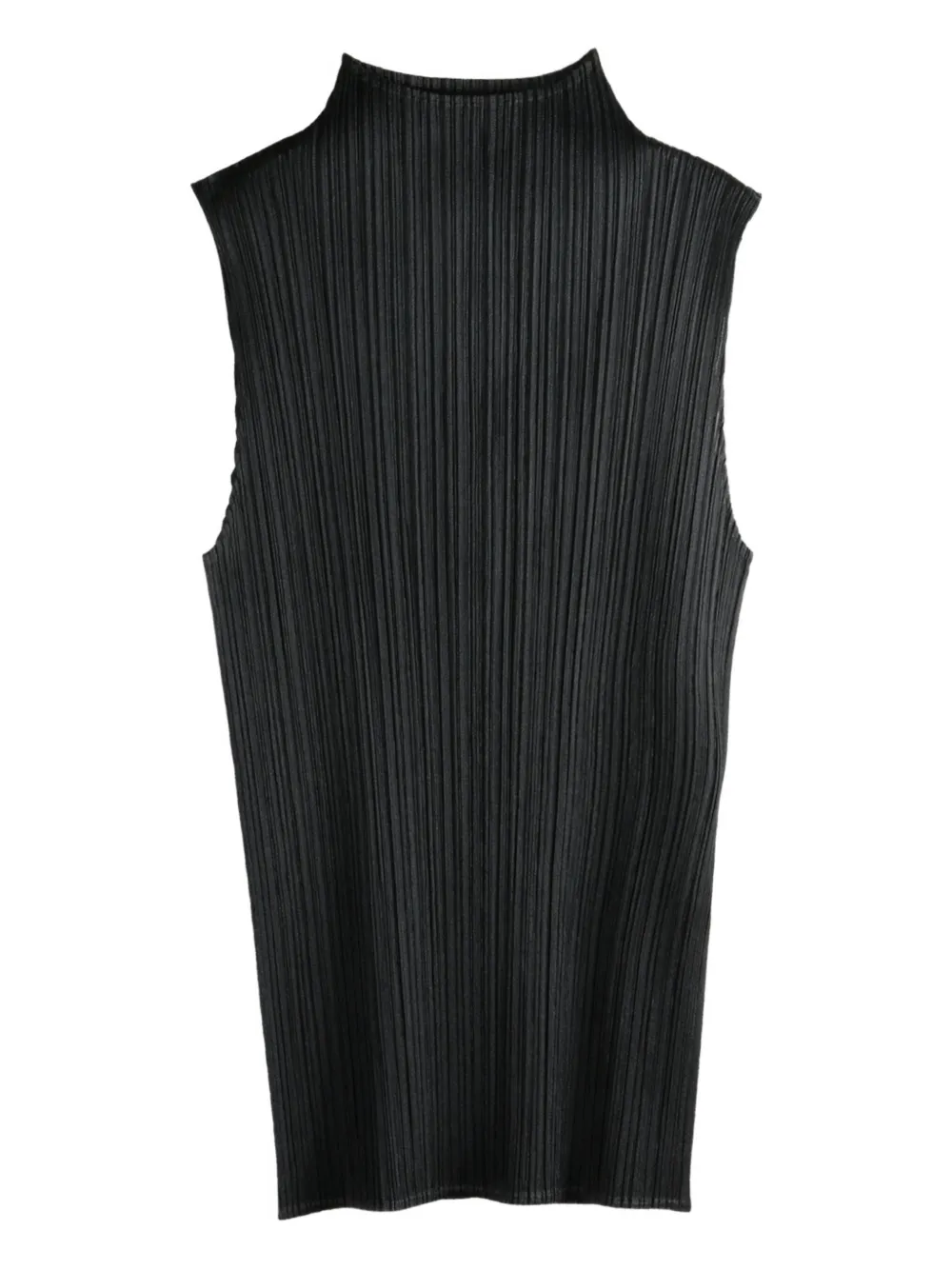 Pleats Please Issey Miyake Geplooide top Zwart