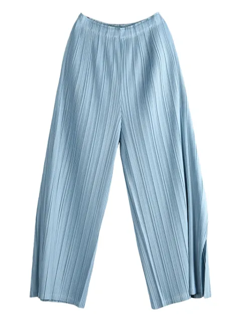Pleats Please Issey Miyake pleated wide-leg trousers