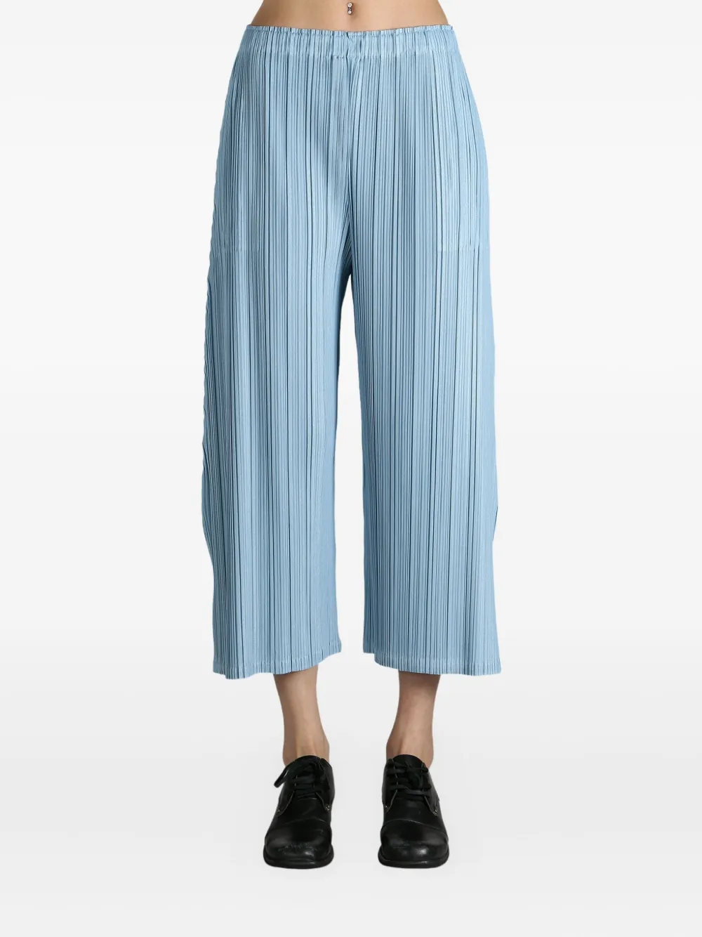 Pleats Please Issey Miyake Plooibroek met wijde pijpen Blauw