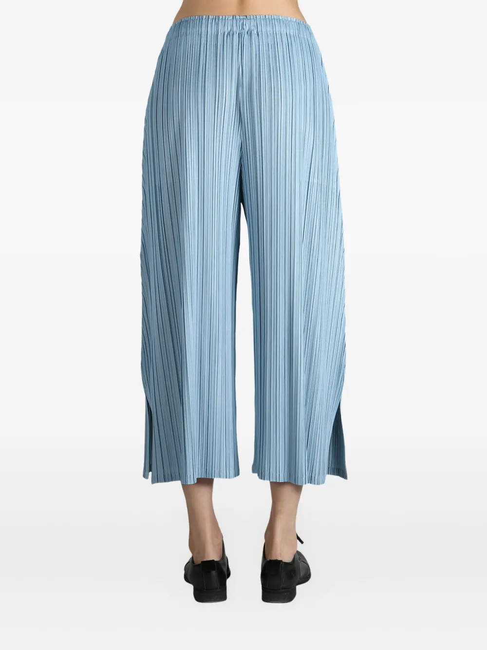 Pleats Please Issey Miyake Plooibroek met wijde pijpen Blauw