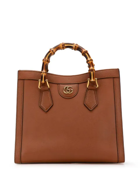 Gucci Pre-Owned شنطة 'ديانا' صغيرة بامبو وجلد بحمالة كتف 2016-2024