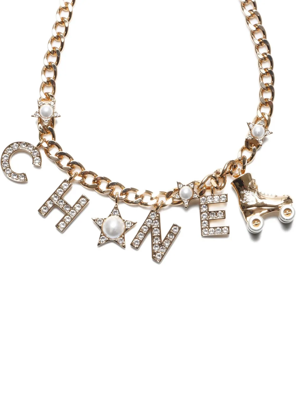 CHANEL Pre-Owned 2024 logo-lettering necklace | Image 2