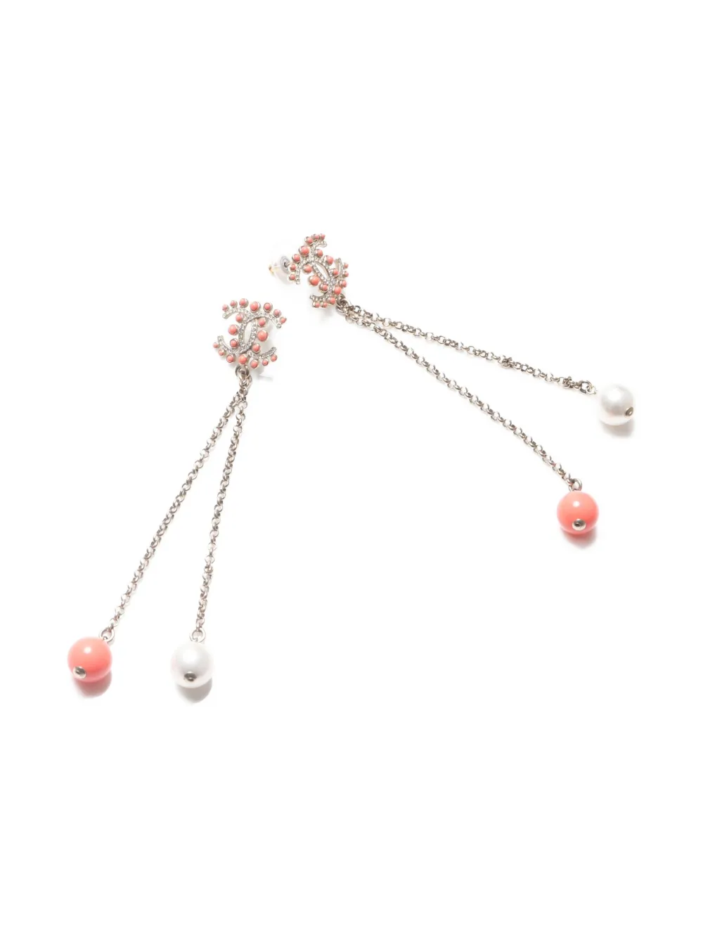 Pre-owned Chanel 2019 Cc Mark Drop Earrings In Gold