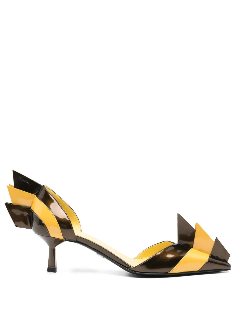 Prada 55 mm leren pumps Bruin