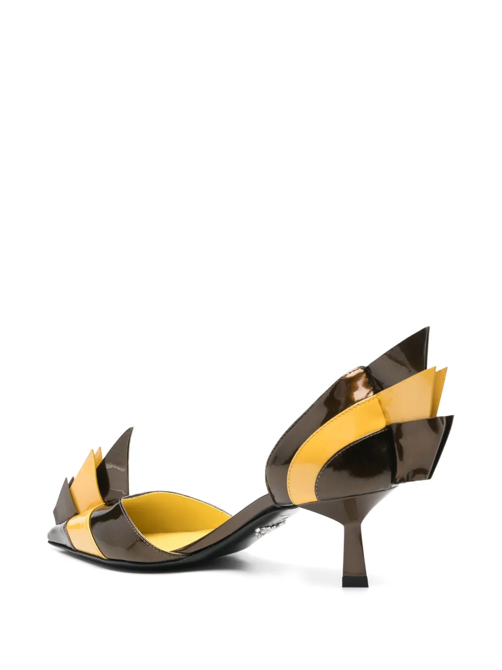 Prada 55 mm leren pumps Bruin