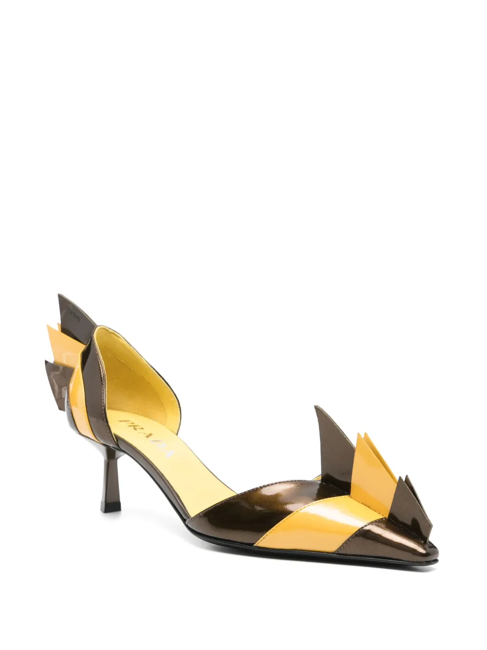 Prada 55 mm leren pumps Bruin