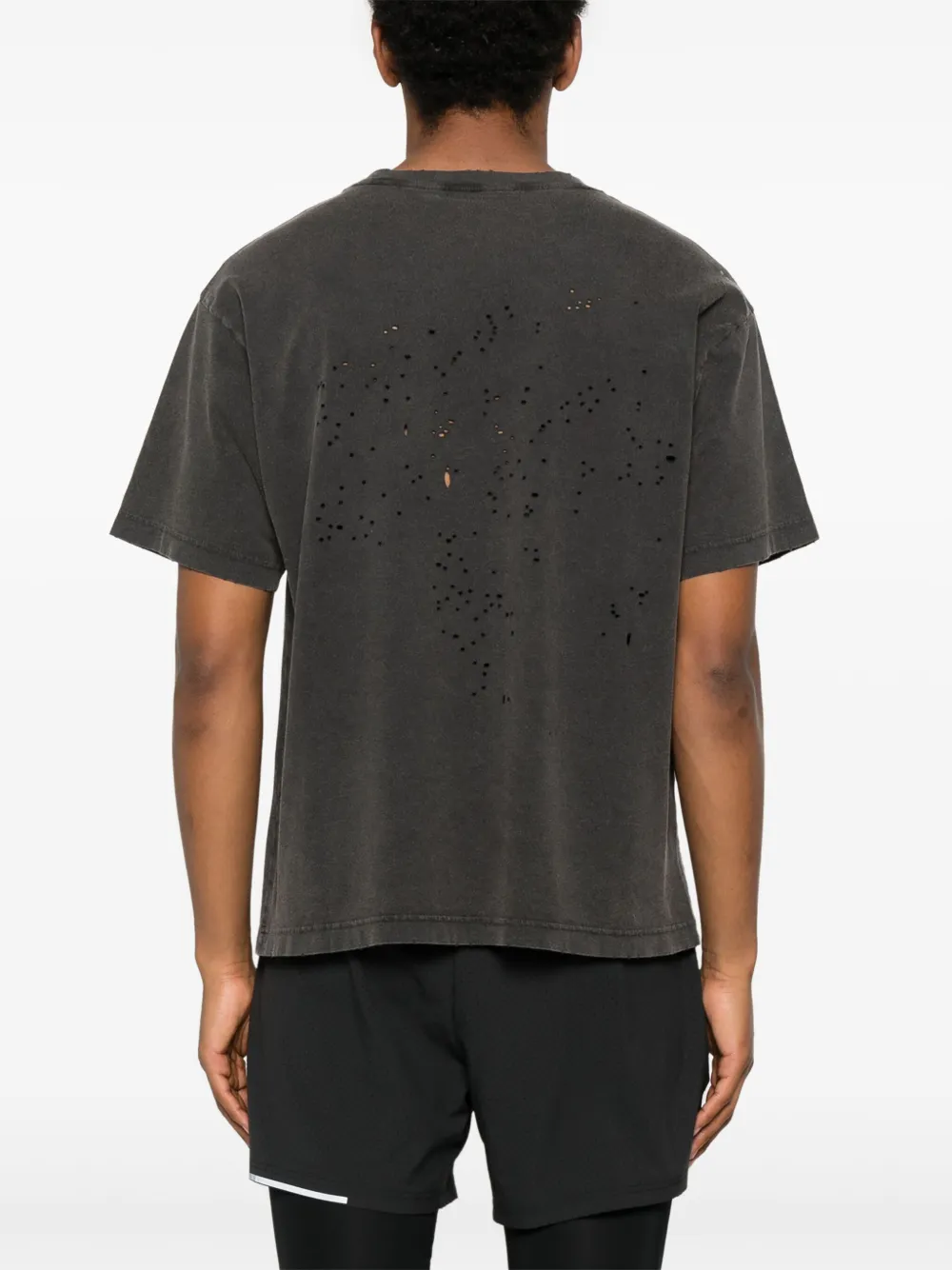 Satisfy T-shirt met logoprint Zwart