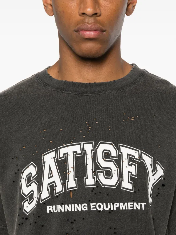 Satisfy ダメージ Tシャツ | ブラック | FARFETCH JP
