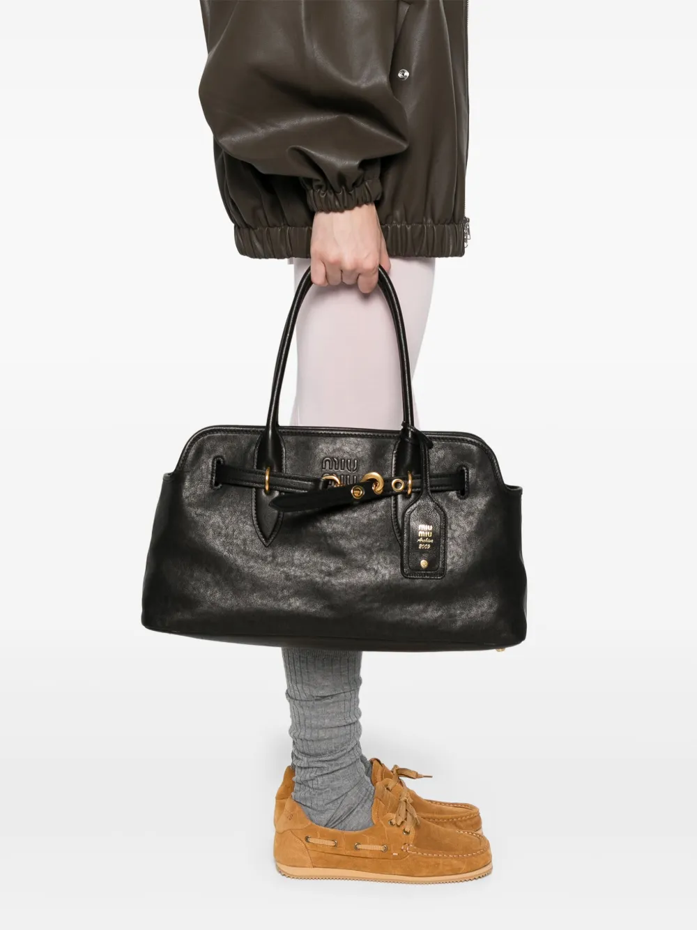 Miu Miu Aventure shopper - Zwart