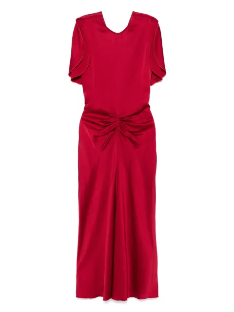 Victoria Beckham gathered-detail midi dress