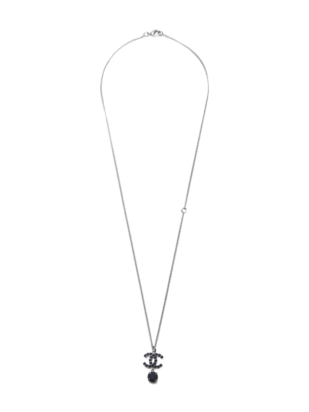 CHANEL Pre-Owned 2018 CC pendant necklace - シルバートーン CHANEL Pre-Owned 2018 CC pendant necklace - シルバートーン