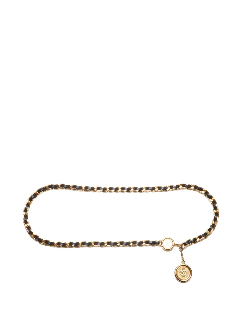 CHANEL Pre-Owned 1980s chain belt - ゴールドトーン CHANEL Pre-Owned 1980s chain belt - ゴールドトーン