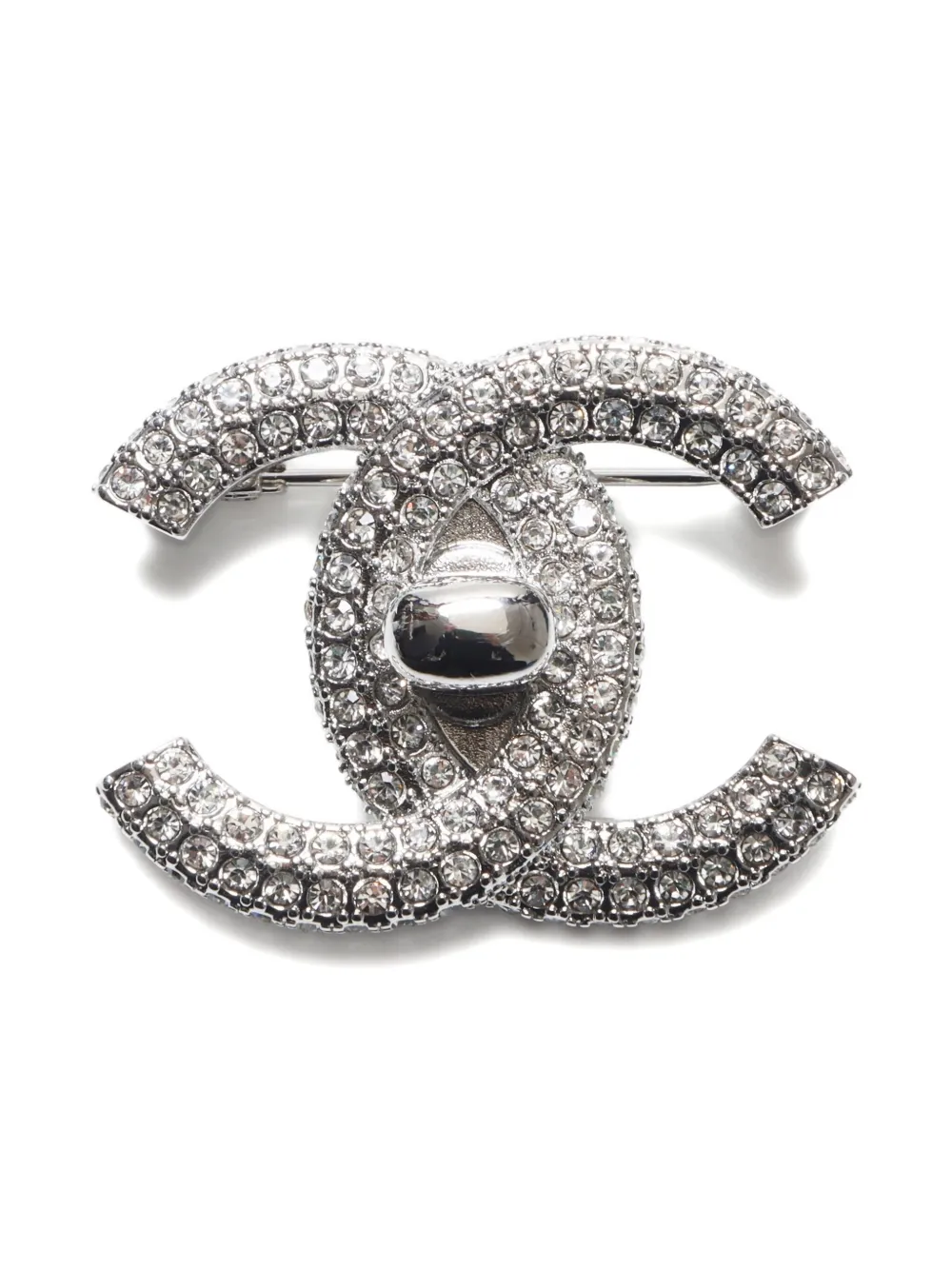 Pre-owned Chanel 2022 Cc Mark Brooch