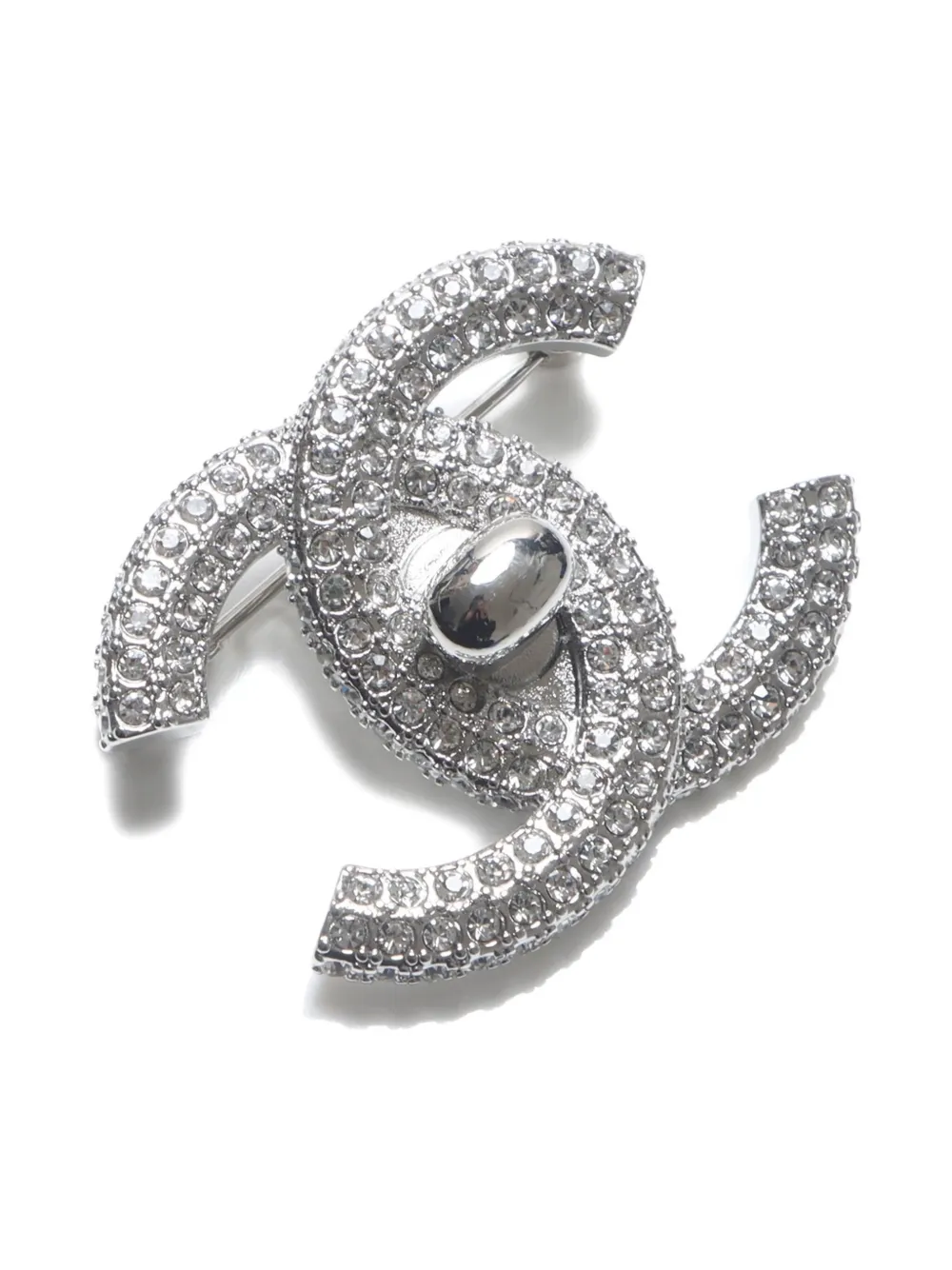 Pre-owned Chanel 2022 Cc Mark Brooch