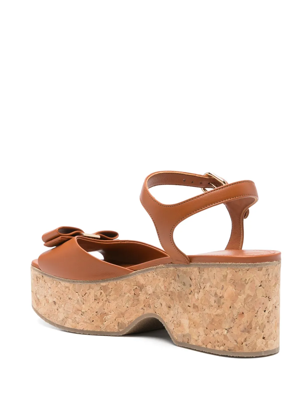 Ferragamo 70mm leather sandals Brown