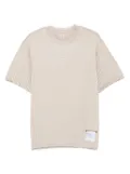 Satisfy logo-patch T-shirt - Neutrals