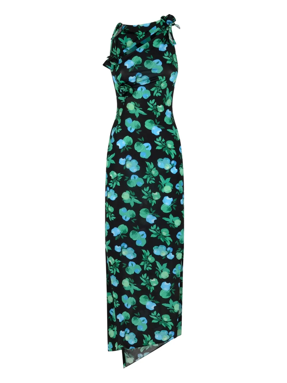 Coperni vestido midi con estampado floral | negro | Image 1