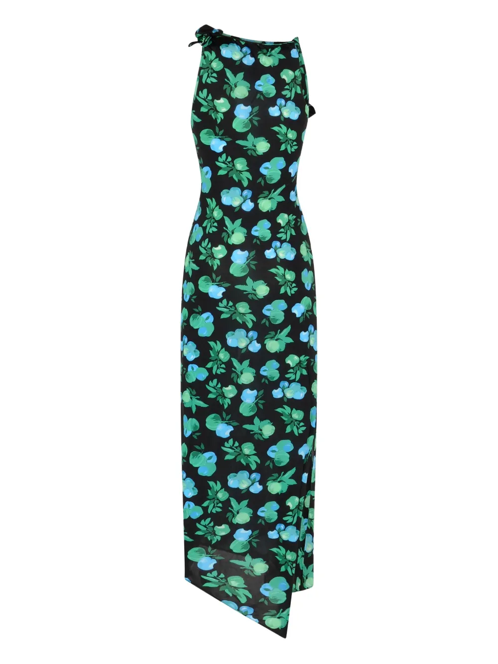 Coperni Midi-jurk met bloemenprint - Zwart