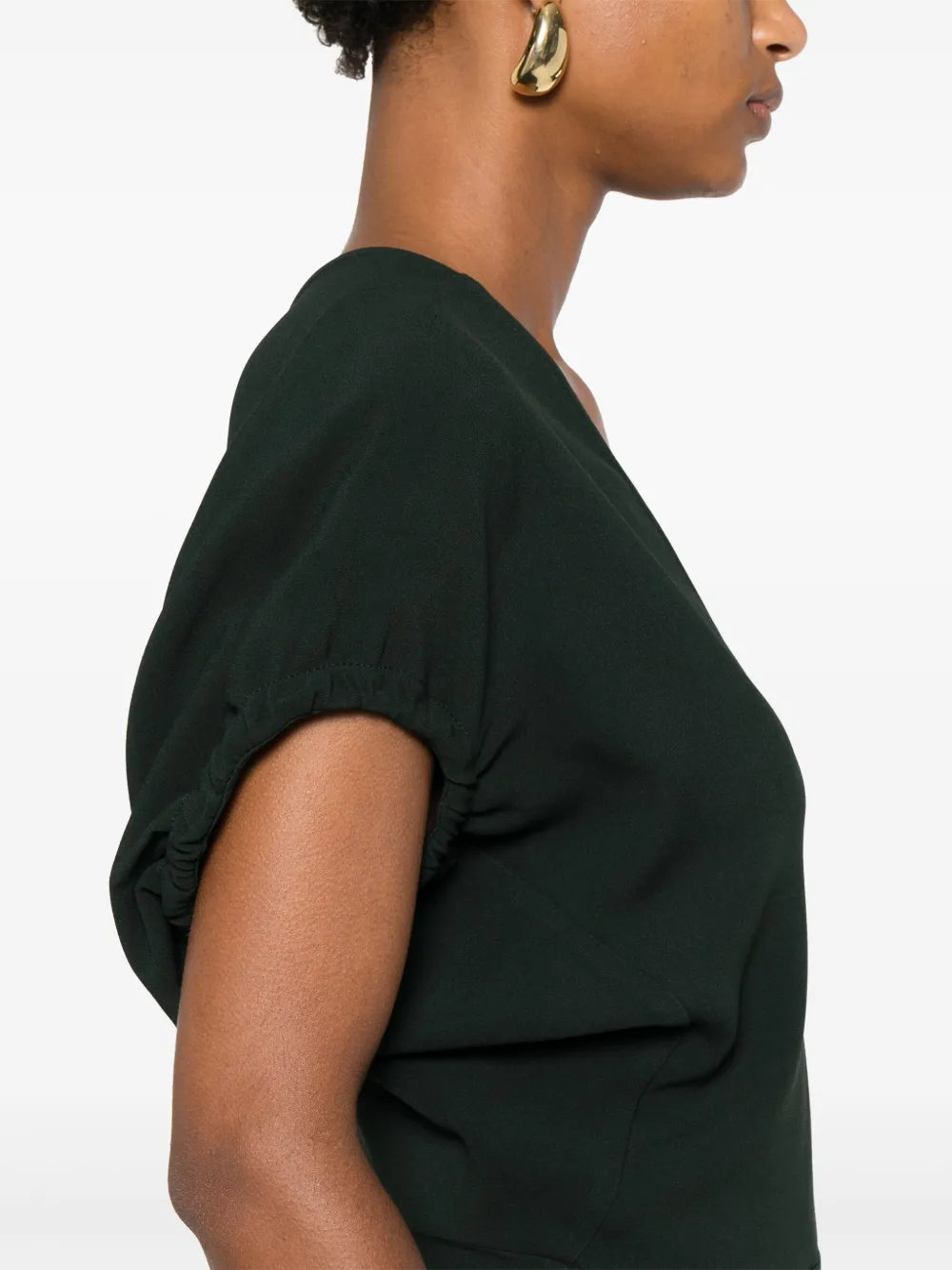 Victoria Beckham Midi-jurk met V-hals Groen