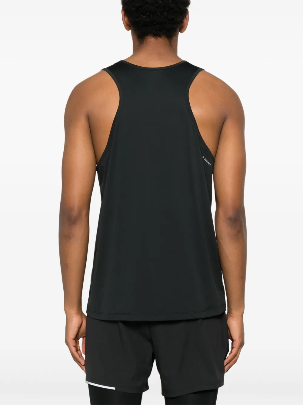 Satisfy Tanktop met logoprint Zwart