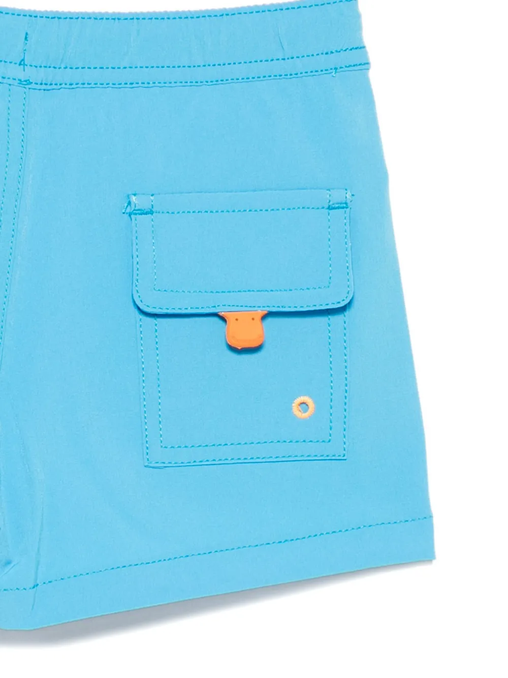 Save The Duck Kids Zwembroek met trekkoordtaille en opgestikte zak Blauw
