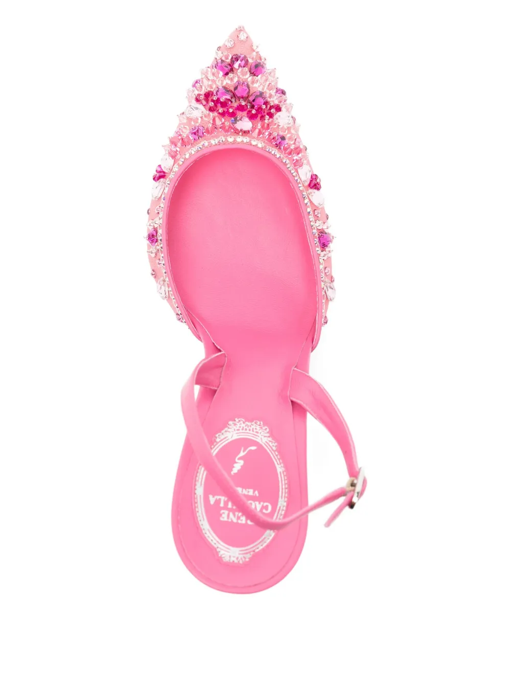 René Caovilla 105mm Cinderella pumps Pink