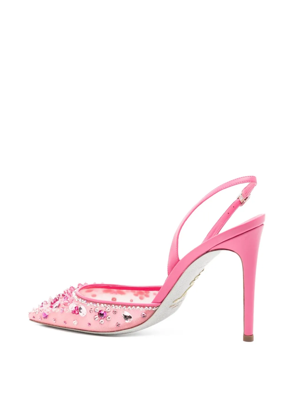 René Caovilla 105mm Cinderella pumps Pink