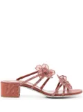 René Caovilla 50mm Peach Flower sandals - Brown
