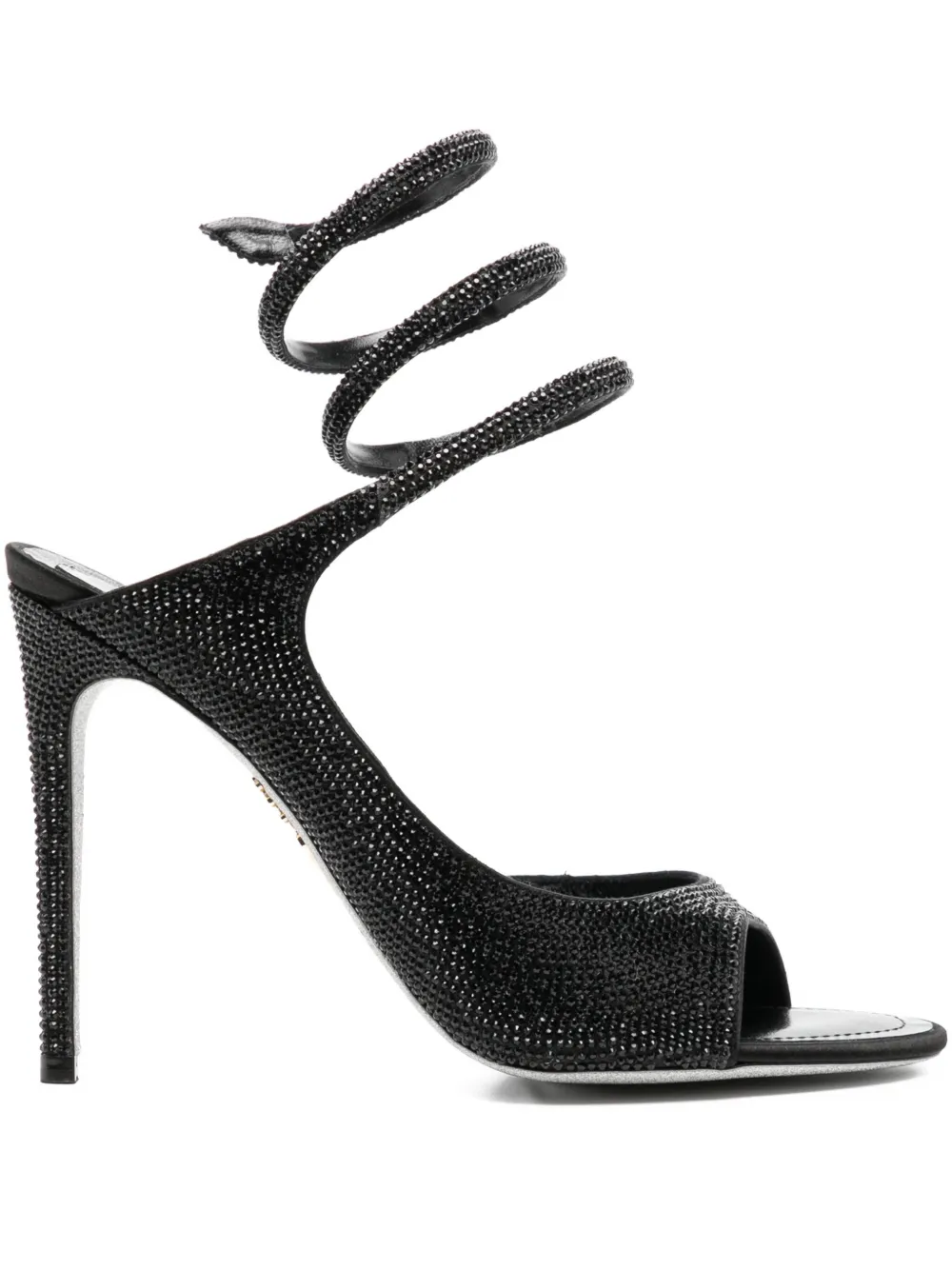 René Caovilla 110mm Audrey Sandals In Black