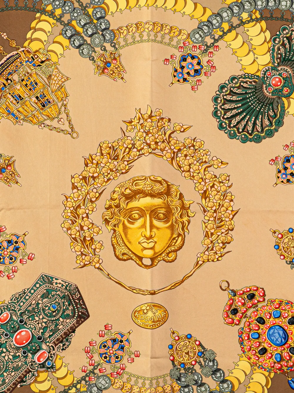 Pre-owned Hermes 20th Century Kosmima Silk Scarf Scarves