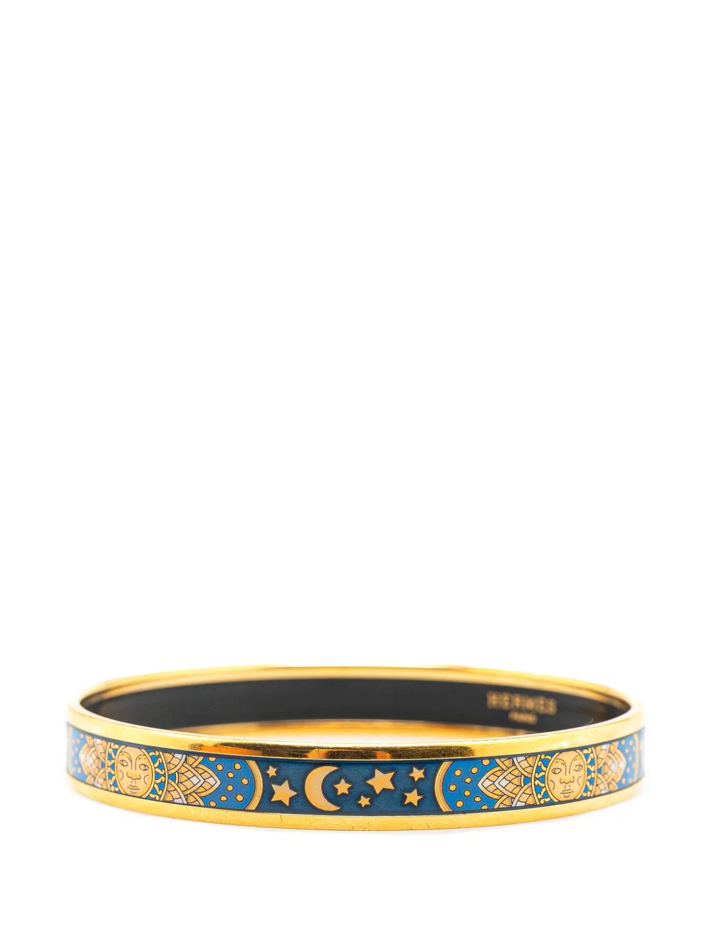 Hermès Pre-Owned 20th Century Narrow Sun Moon Stars Enamel Bangle 65 costume bracelet | Image 2