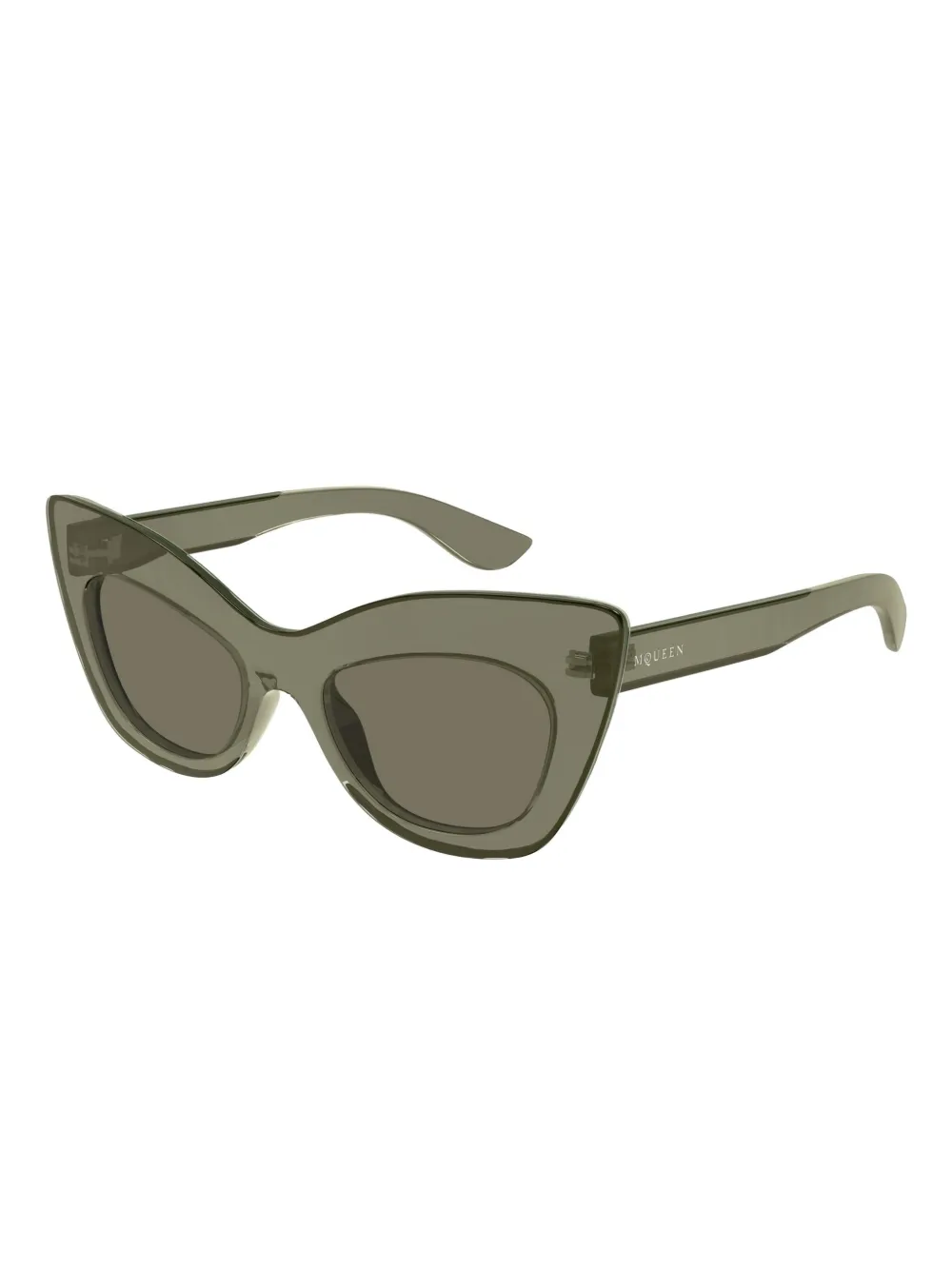 Alexander McQueen Eyewear Zonnebril met cat-eye montuur - Groen