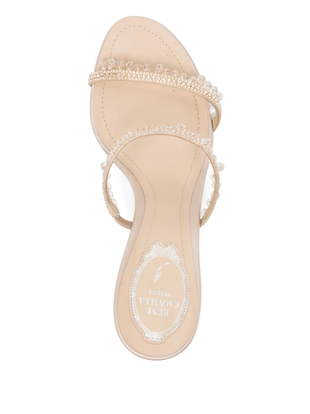 René Caovilla 90mm chandelier sandals Neutrals