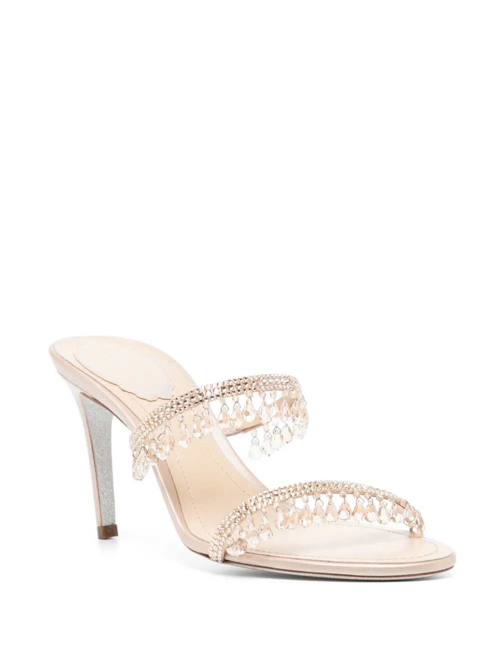 René Caovilla 90mm chandelier sandals Neutrals