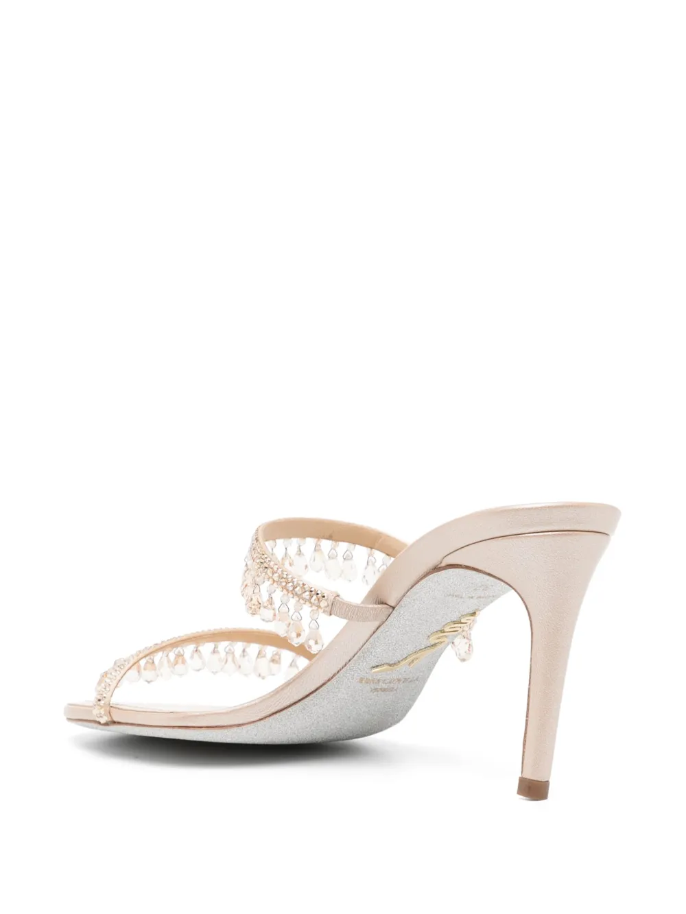 René Caovilla 90mm chandelier sandals Neutrals
