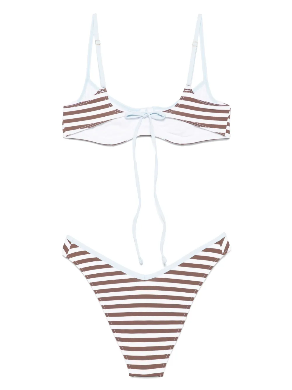 FRANKIES BIKINIS STRIPED BIKINI SET
