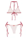 Frankies Bikinis polka dot-print bikini set - Neutrals